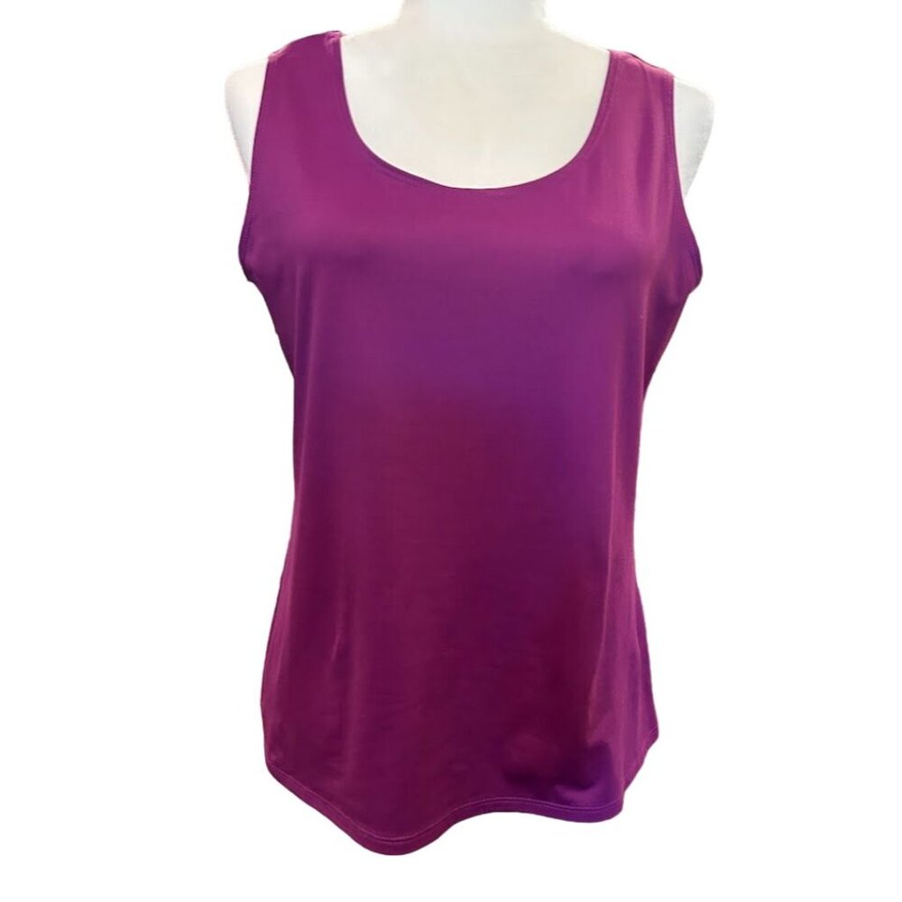 Chicos Womens Purple Tank Top Size‎ Large Shell Nylon/Spandex